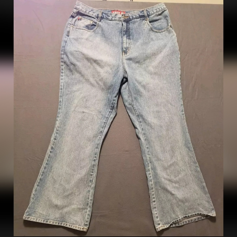 Zana Di Blue Flare Wide Leg Jeans